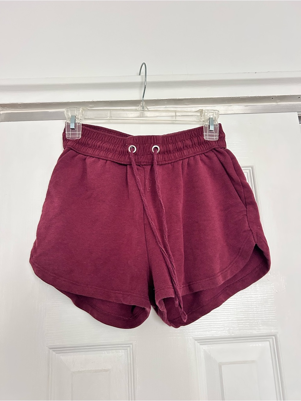 Women's Drawstring Lounge Shorts in Wine